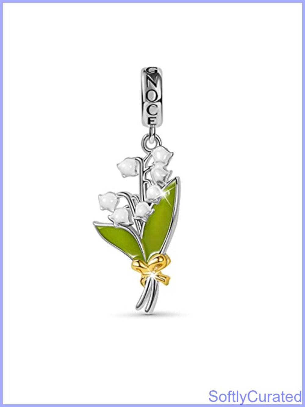 Sterling Silver Lily of the Valley Flower Charm for Bracelets & Necklaces